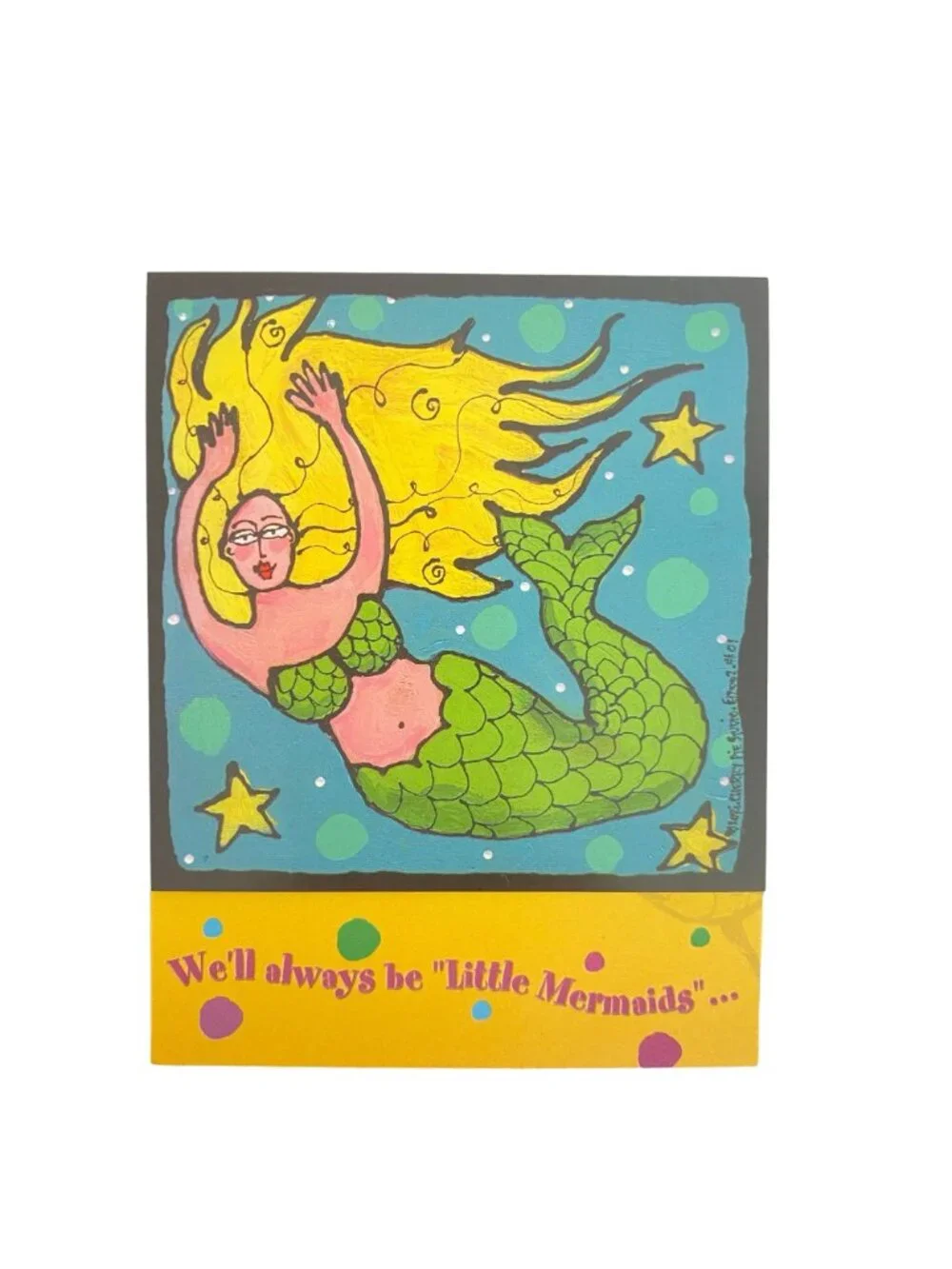 HAPPY BIRTHDAY 6/pk Leanin' Tree Greeting Cards NOS Mermaid Lori Wiseman VTG